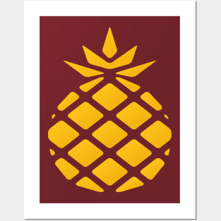 Pineapple Crown Minimalist Design Posters and Art